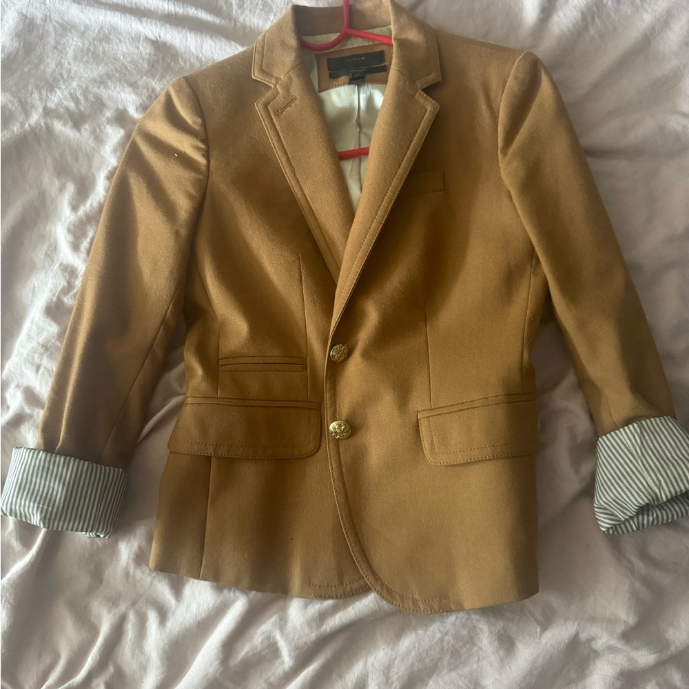 J Crew Camel Schoolboy Blazer 0P